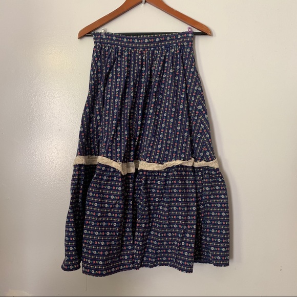 Vintage handmade blue prairie skirt - Picture 5 of 5